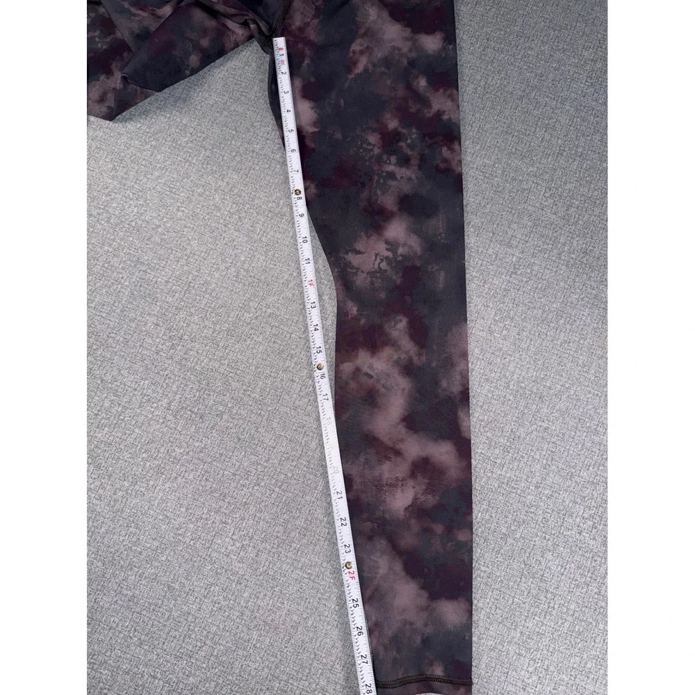 Alo Yoga High Waist Airbrush Legging Purple Grey Tie Dye Cloud Print Size M
